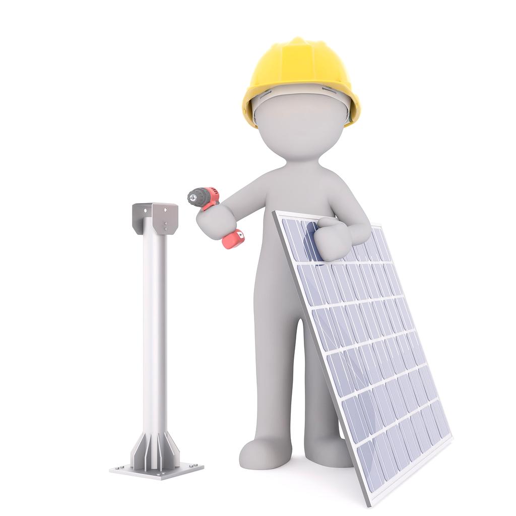 Solar panels on residential rooftop